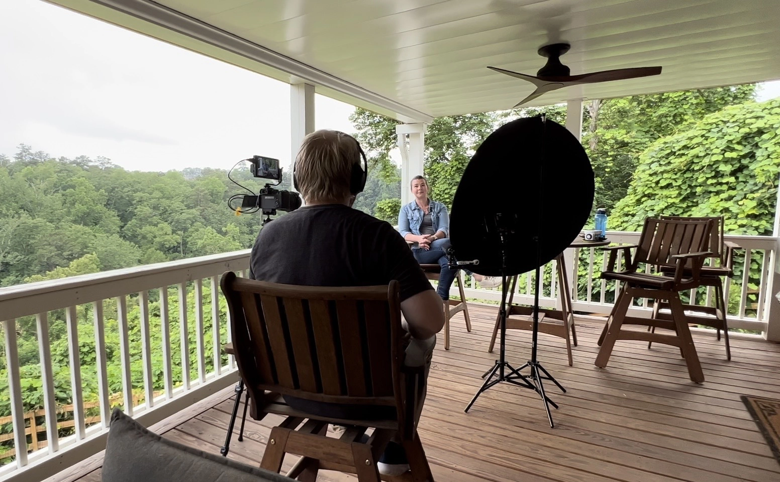 Sean Holleran directing a video shoot